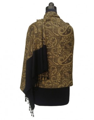 Women Viscose Designer Stole Gold